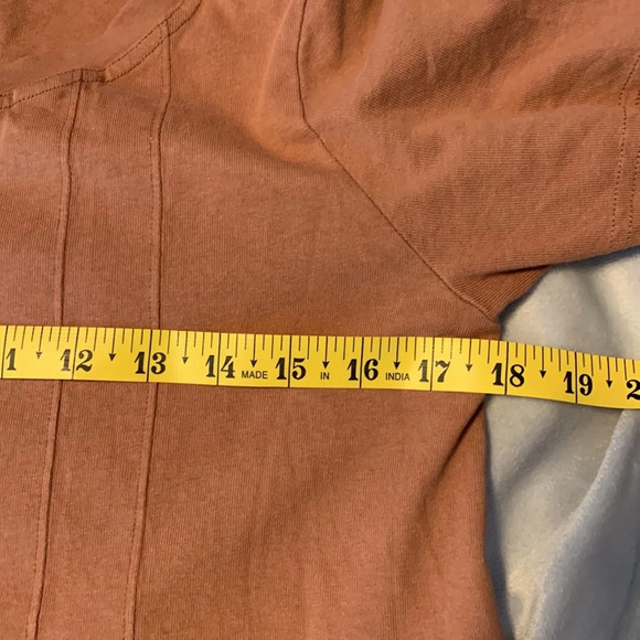 FRee people beach size XS on repeat terracotta clay color front pleat seams long - Picture 6 of 10